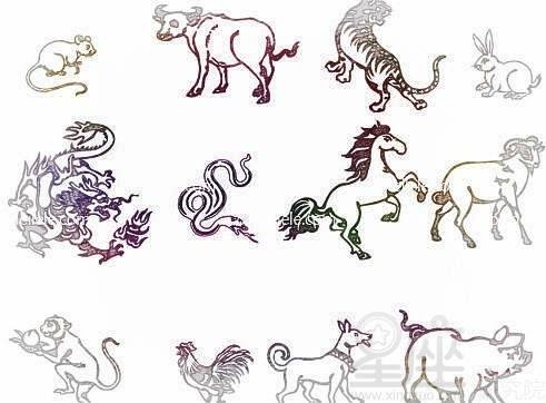 十二生肖的顺序排列表,十二生肖图片大全12张