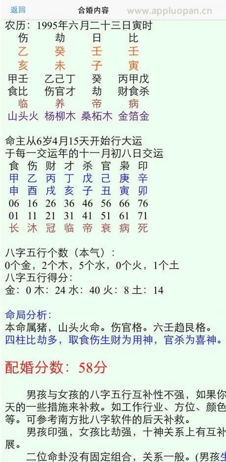 古老八字婚配表很准,最古老的五行八字婚配表