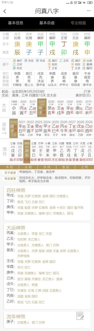 八字排盘看流年运势，八字怎么看流年运势