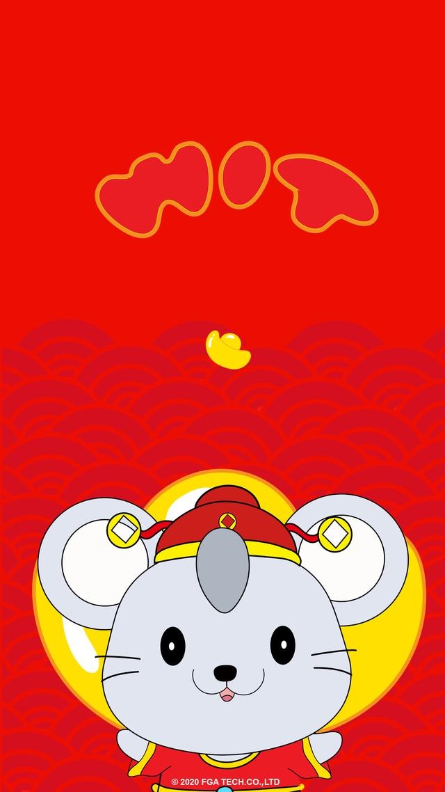 属鼠招财发财桌面壁纸，属鼠六神贵神图壁纸