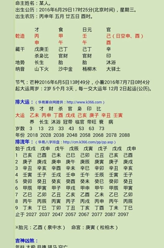 农历生日看一生婚姻6月，生辰八字合婚表