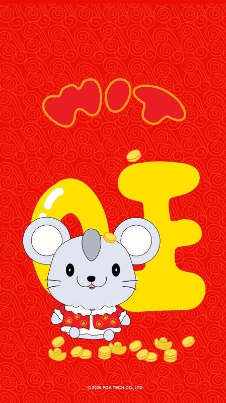 属鼠招财发财桌面壁纸，属鼠六神贵神图壁纸