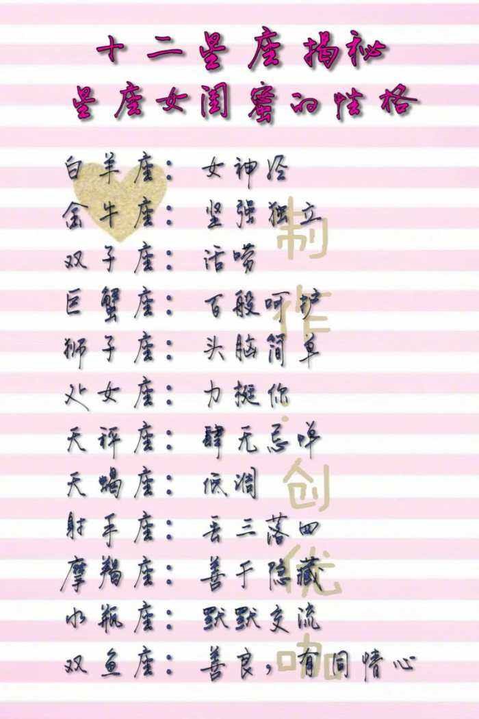 最精准的十二星座性格分析,上帝最宠爱的四个星座