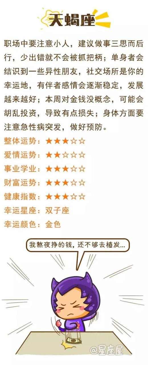 今日运势星座屋，天蝎座今日运势星座屋