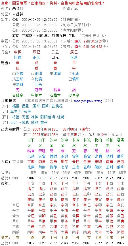 1、个人命盘详解(免费版):解读命盘（详解）