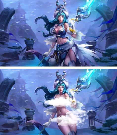 2、**荣耀女人物去内 没有云彩也没有爱心