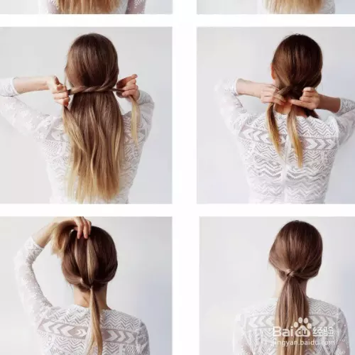 4、扎头发简单又好看步骤