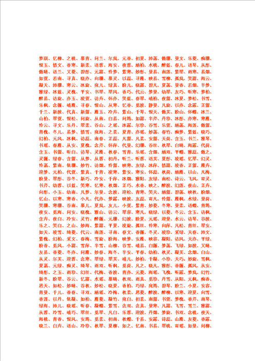 2、姓名大全，谁可以提供个以上名字，要求不同的全名。