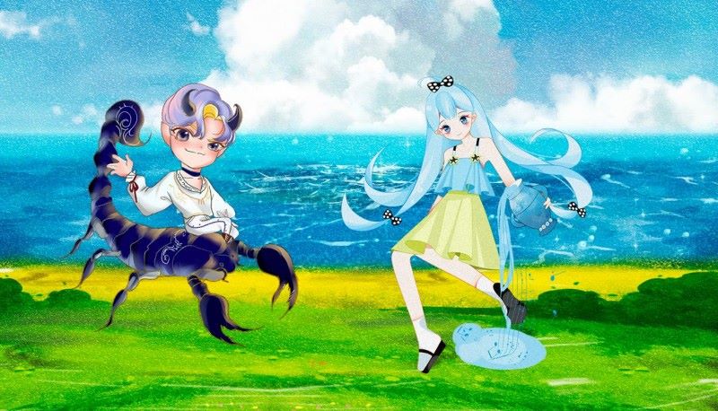 2、天蝎男和水瓶女